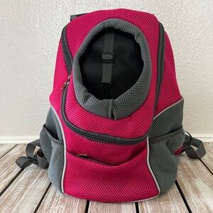 Yudodo pet carrier, small, pink/gray